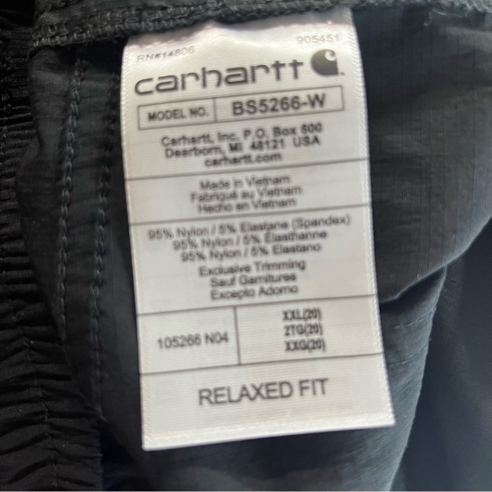 Carhartt Women's Force Relaxed Fit Ripstop Work Short, Black, Size XXL (20) - Picture 4 of 10